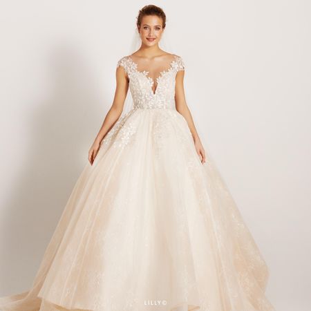 Prinzessin Brautkleid blush Gr. 38
