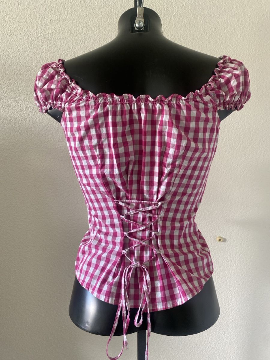 Camicette: Trachtenbluse Pink-Weiss Karo Gr. 36 – Usato da Birmenstorf AG venduto da Midget0 1