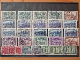 CH-Briefmarken o auf Karte Z7 Zustand gemäss Bilder