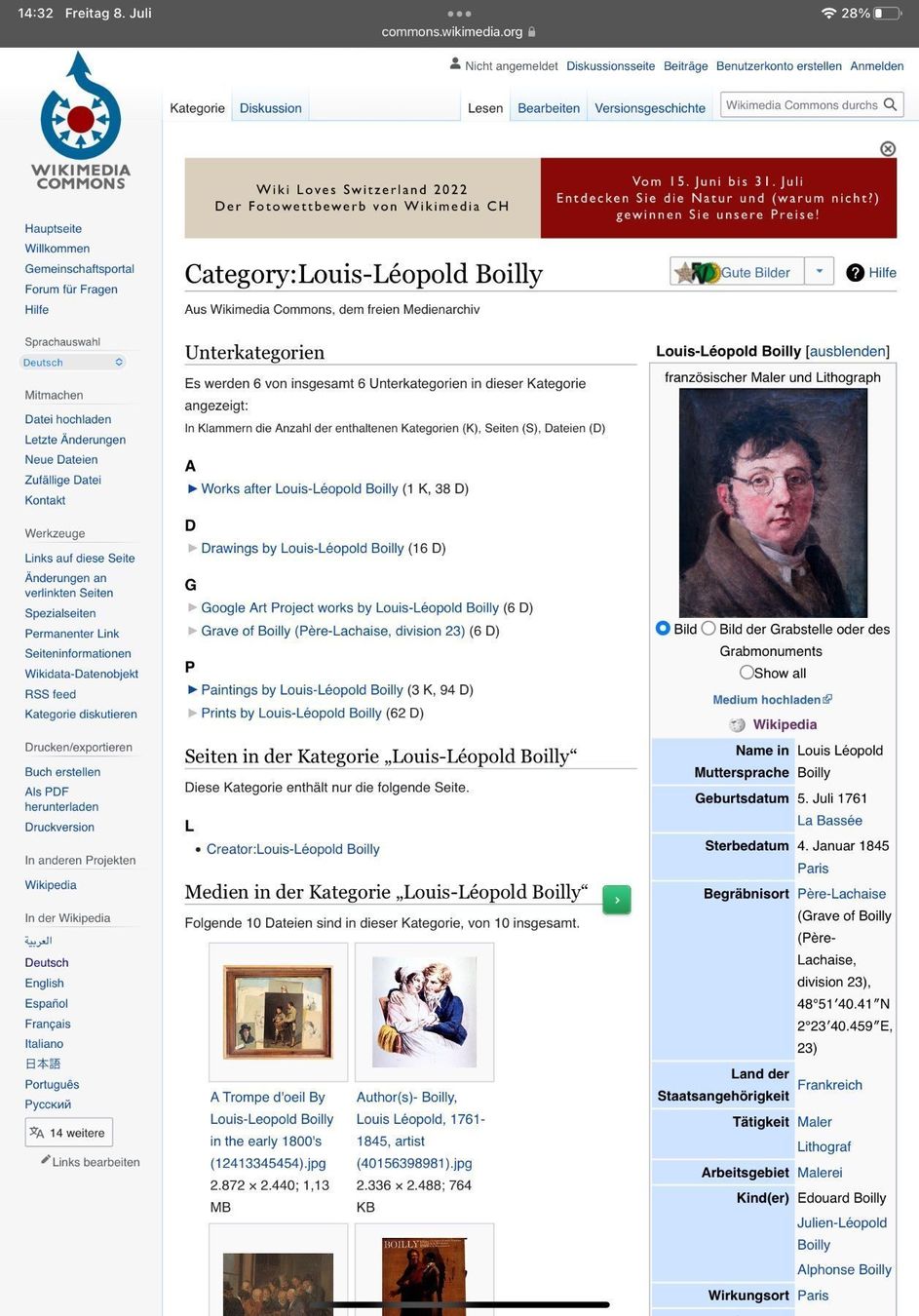 Dipinti: Ölgemälde von L Boilly – Usato da Herisau venduto da eri_2tb5 8