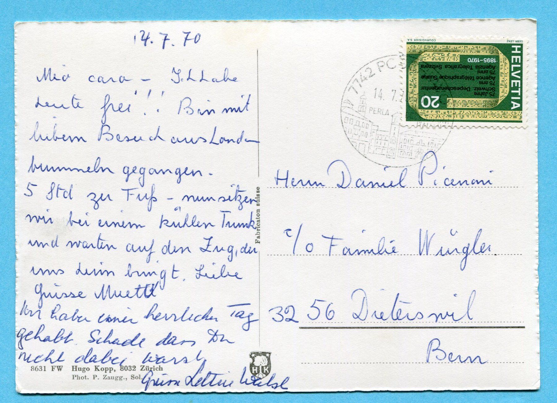 Ansichtskarten: Poschiavo 1970 – Gebraucht aus Opfikon von Prophila 1