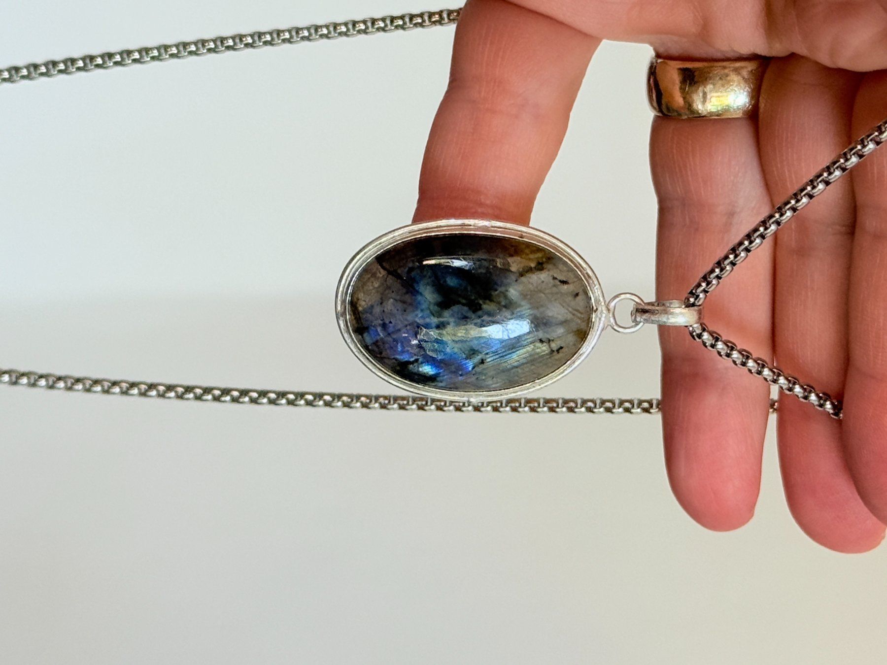Catenine: Collier labradorite, élégant et tendance ✨ – Nuovo e nell'imballaggio originale da Genève venduto da AWWA 6