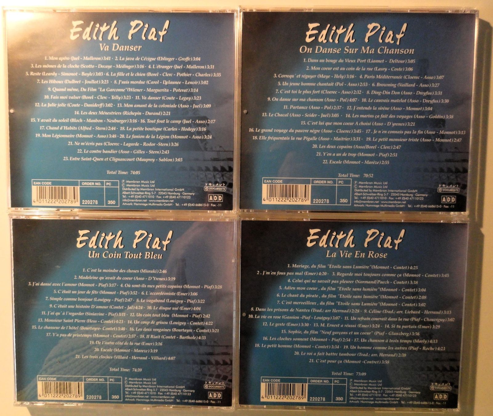 CD: Edith PIAF -4 CD Box- – Usato da Reinach BL venduto da studii100 1