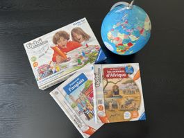 Lot jeu, livres et globe tiptoi