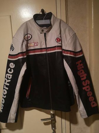 Veste moto vintage Racing Leather 