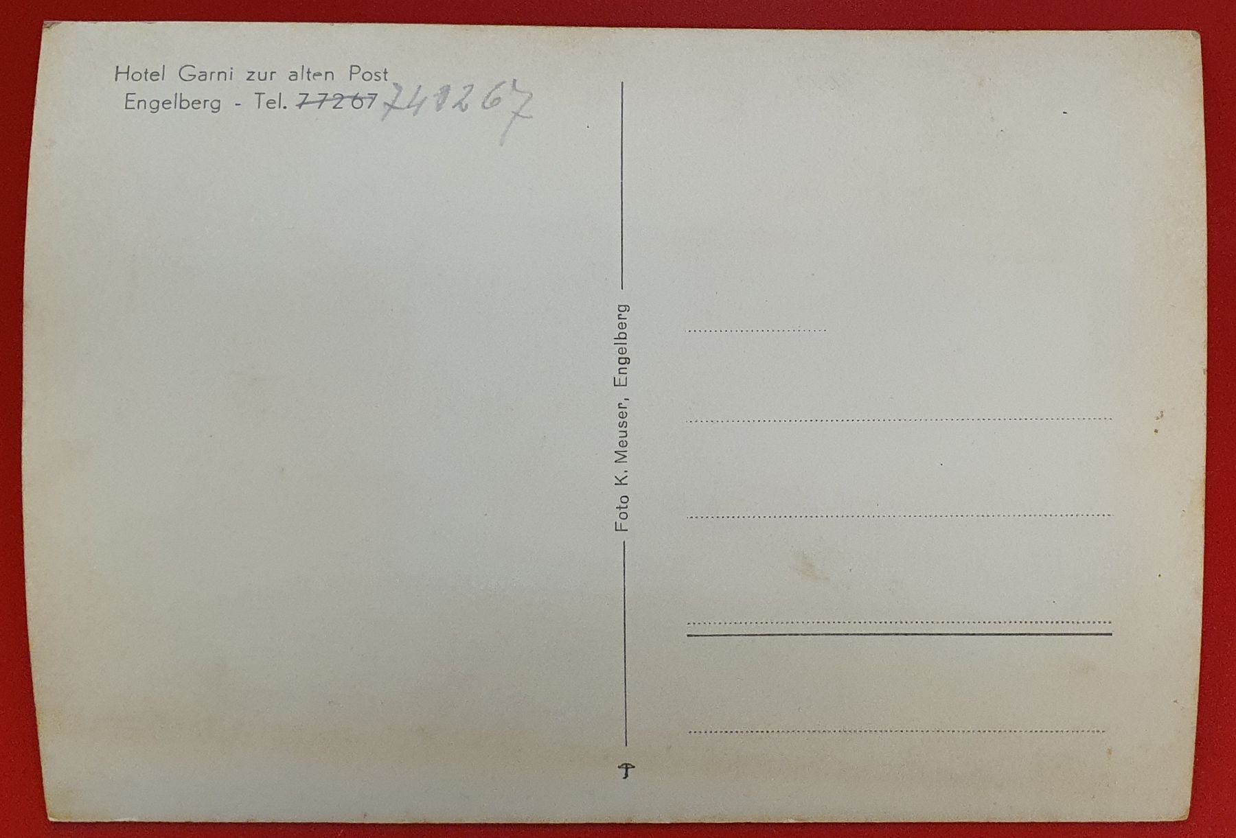Cartoline postali: Engelberg - Hotel "Zur alten Post" – Usato da Kreuzlingen venduto da Rschweiz1 1