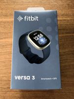 Smartwatch Fitbit Versa 3 mit Zubehör und OVP gebraucht