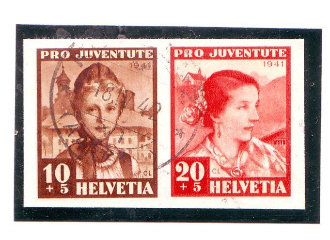 Alle Briefmarken: Blockausgabe Pro Juventute 1941 – Gebraucht aus Brittnau von trouvaille02