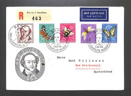 1954 FDC Pro Juventute Ersttagsbrief illustriert (Chargé)