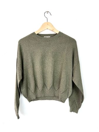HANDMADE Baumwoll-Kaschmir Strickpullover in Gr.M