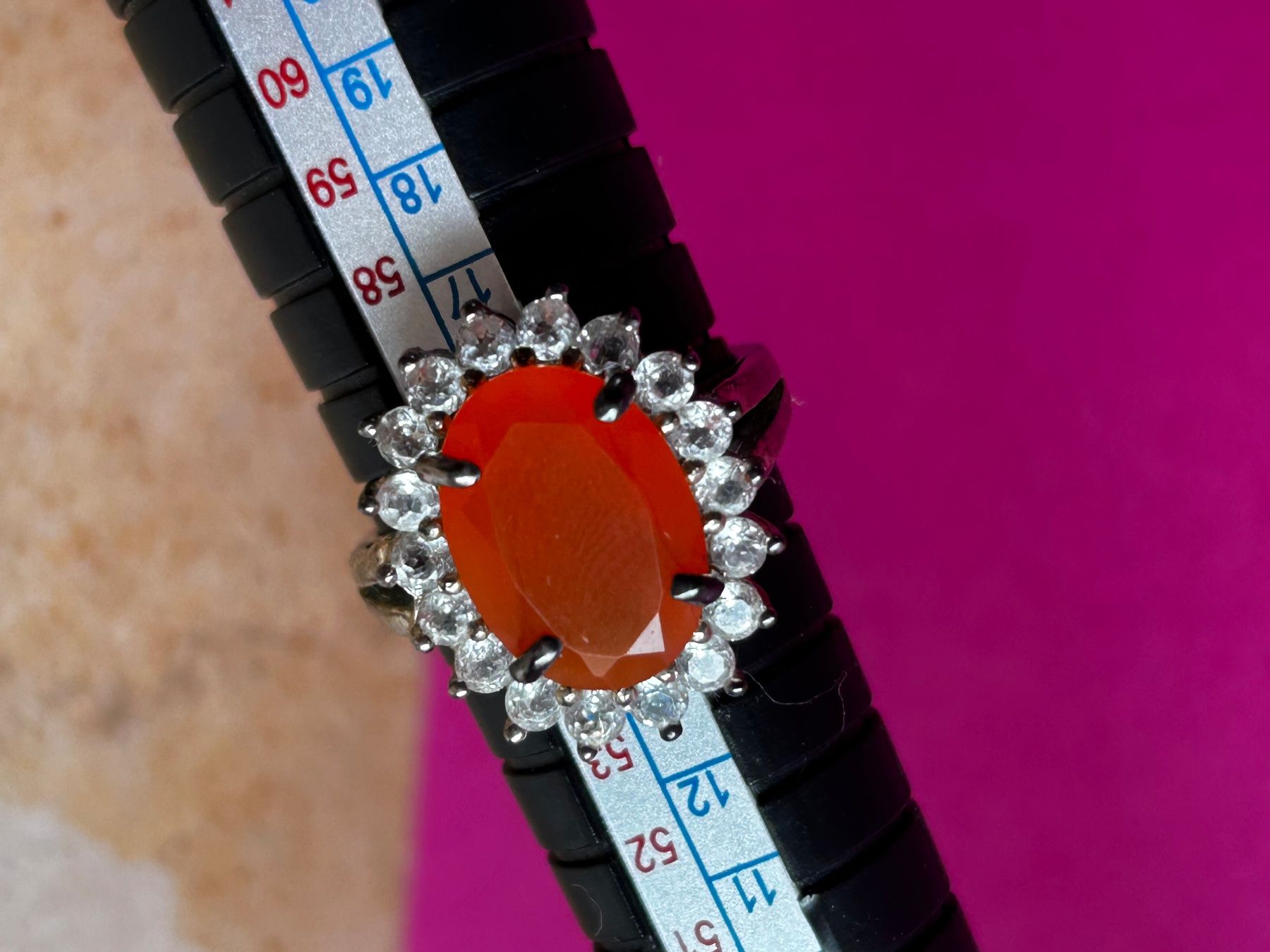 Altri gioielli: Schmuckset Ring & Ohrringe mit orangen Steinen – Usato da Laufen venduto da Bellavitaboom 5