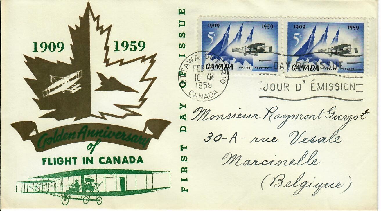 Tutti i francobolli: Brief, Kanada 1959 – Usato da Hochdorf venduto da Ziegel-16