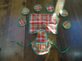 Dessous de verres et napperon en tissu