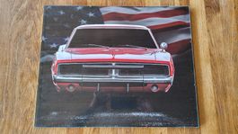 Dodge Charger 1969 Bild mit Bilderrahmen 40x50cm