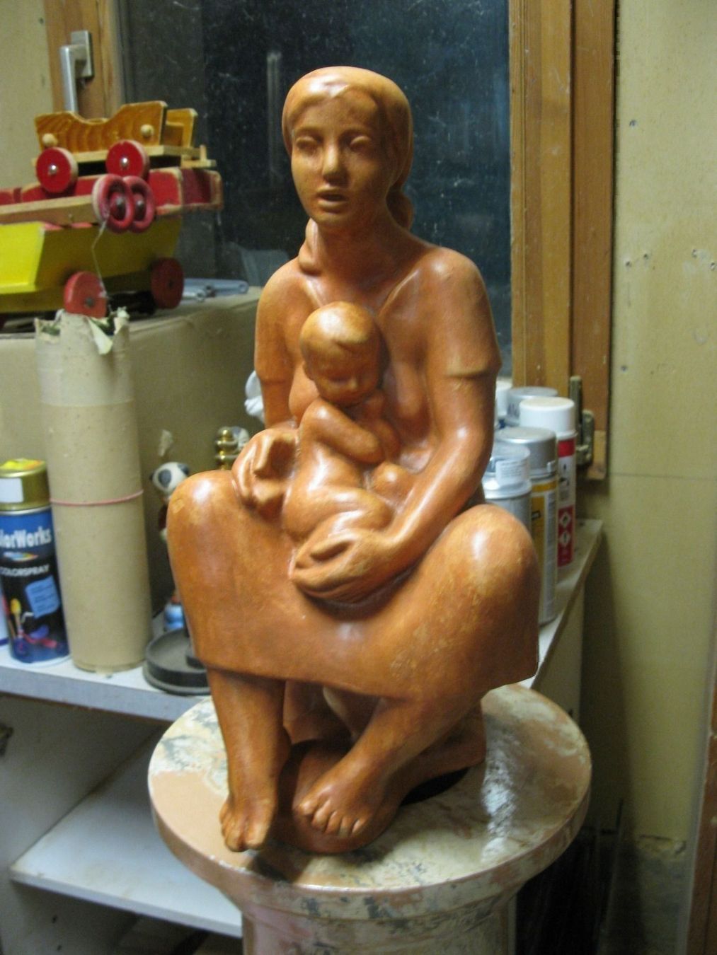 Sculture & Statue: Frau mit Kind – Usato da Altstätten venduto da antikundart