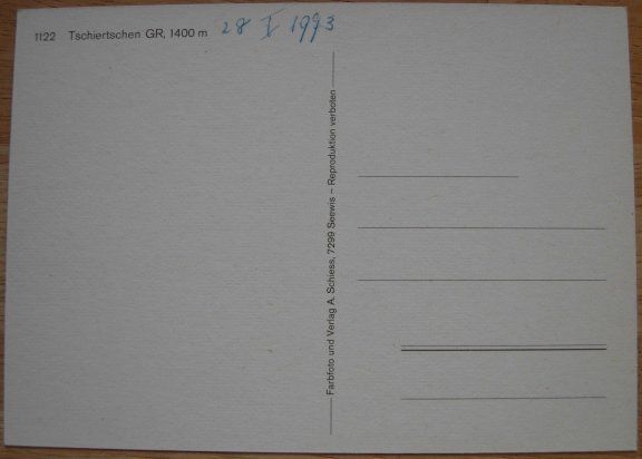 Cartoline postali: Ansichtskarte ungelaufen - Tschiertschen im Winter – Usato da Dübendorf venduto da rumpumpel 2