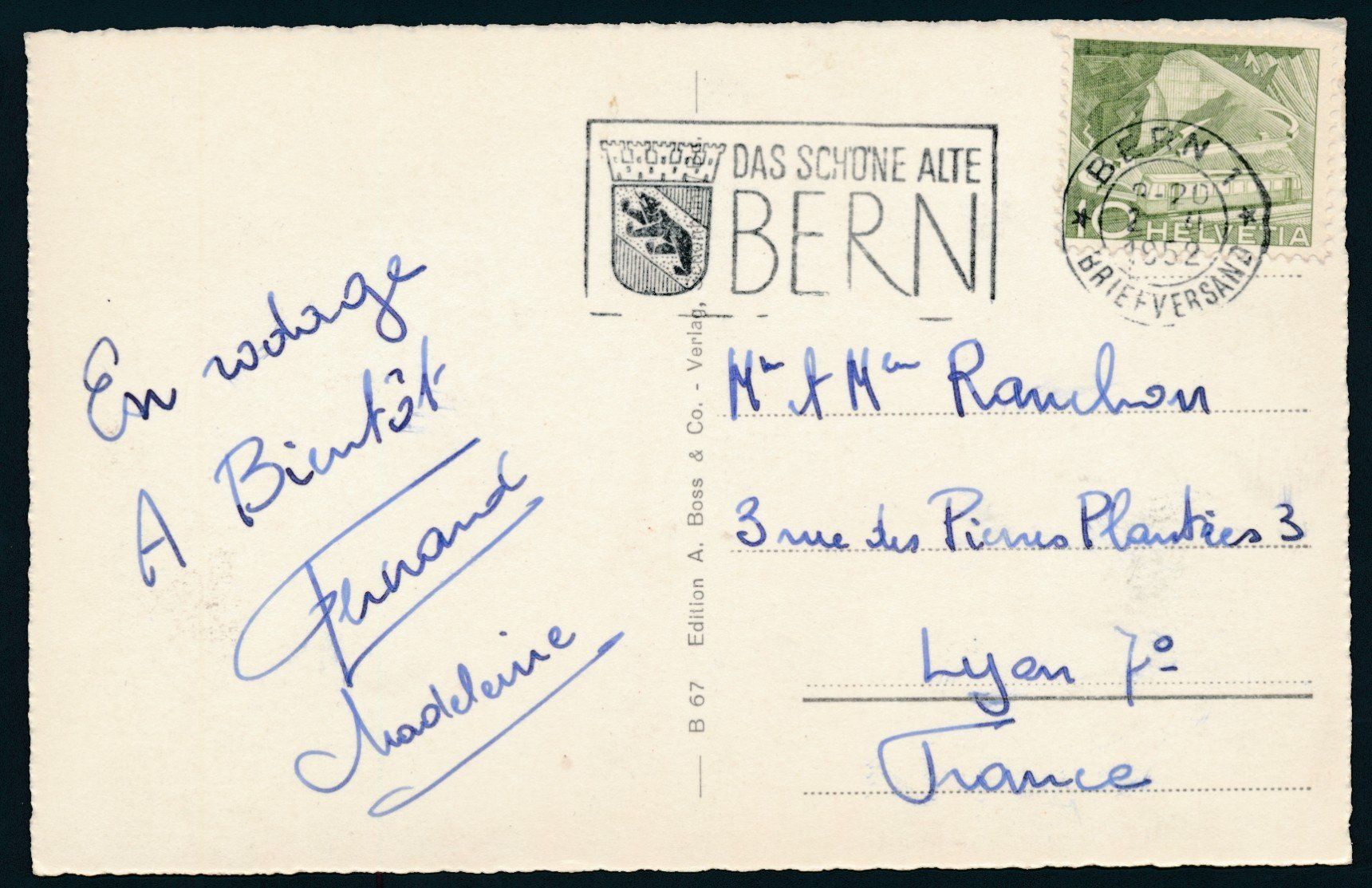 Cartoline postali: AK: Bern, Bärengraben – Usato da Bonau venduto da Profila3 1
