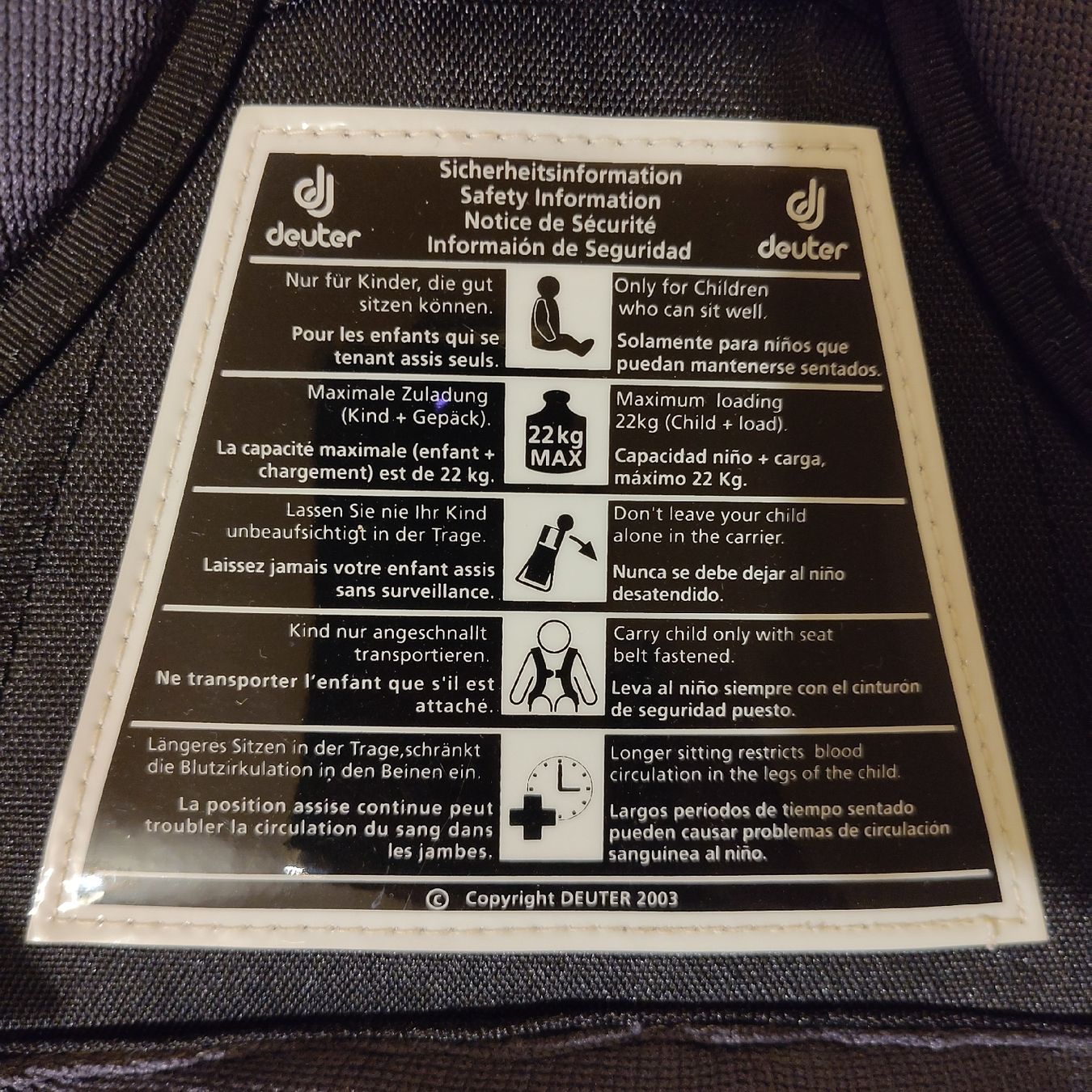 Deuter Marsupi portabebè: Kindertrage -Rucksack bis 22kg Deuter – Usato da Genève venduto da Lenawi 2