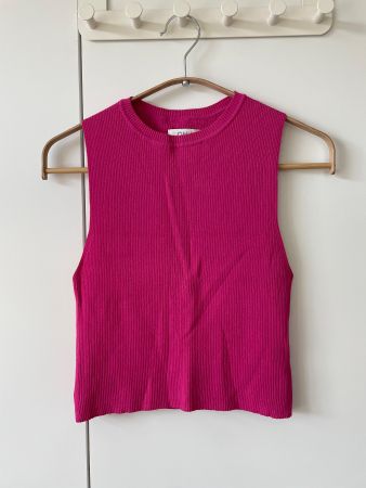 Pinkes ONLY Ripp-Top, Gr. S, perfekt für den Sommer!