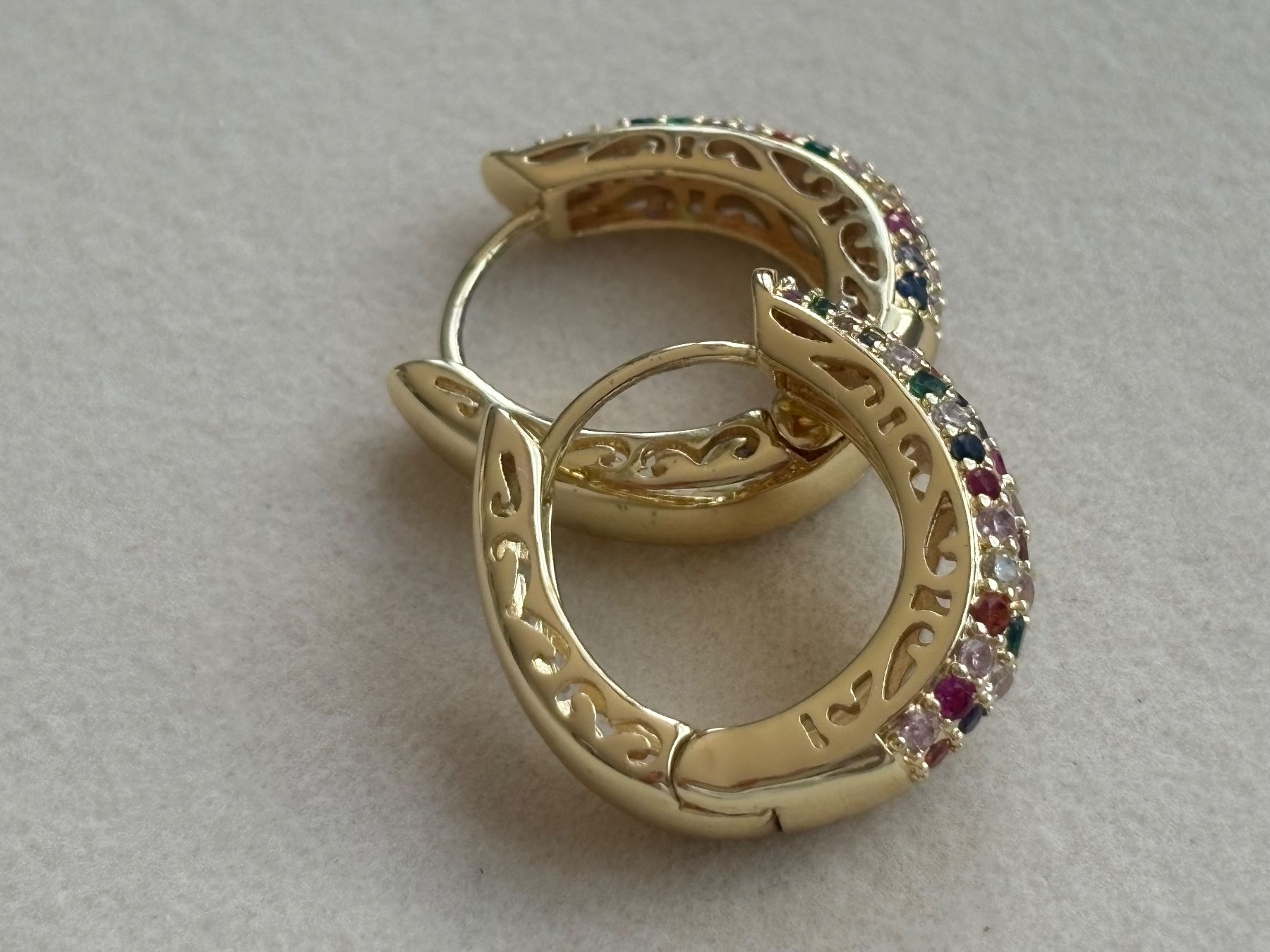 Orecchini pendenti & Orecchini a lobo: Luxus Elegante Ohrschmuck Ohrstecker/Multicolore Farbe:Gold – Nuovo (secondo la descrizione) da Biel-Bienne venduto da Roserosse13 4