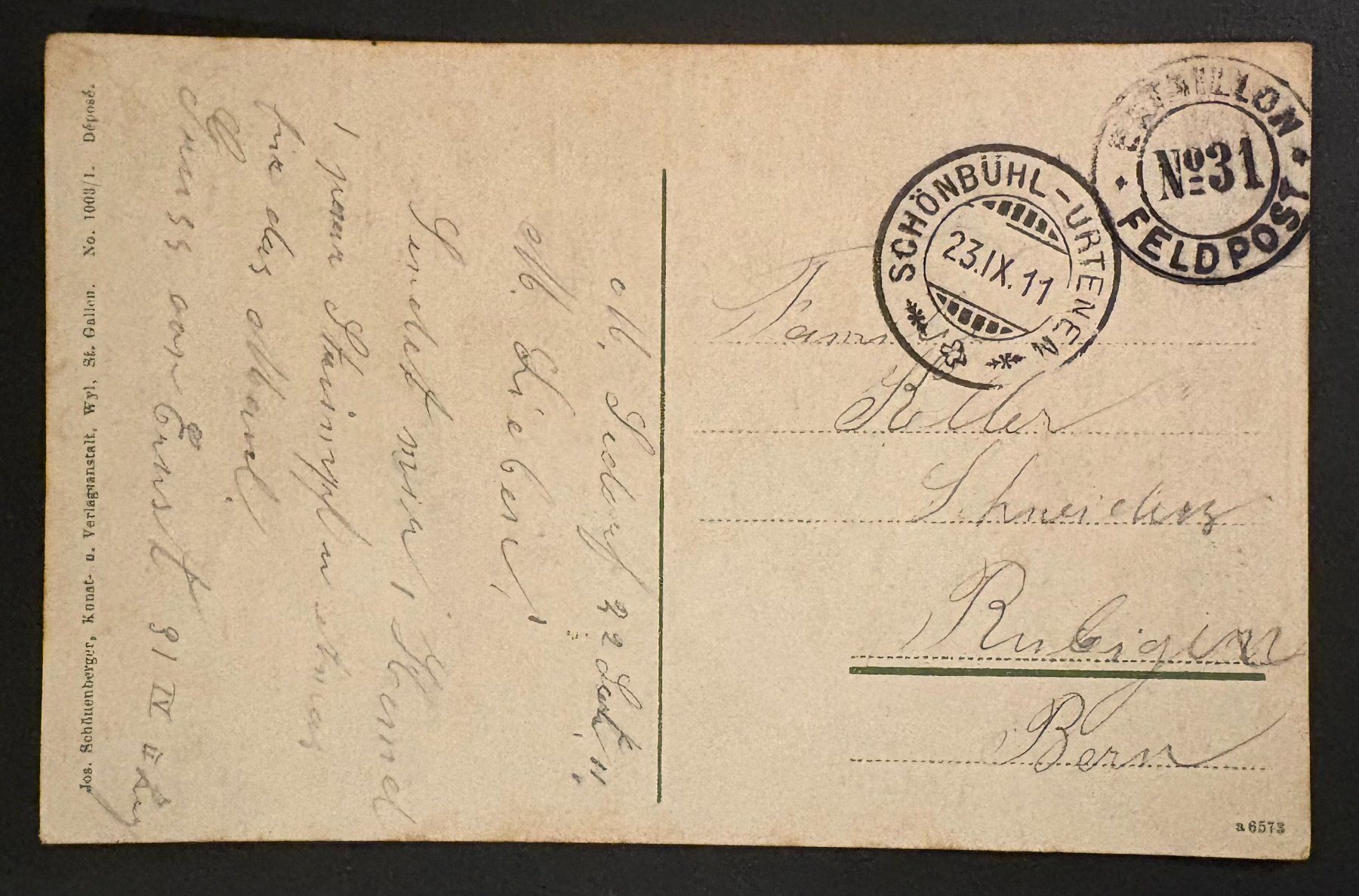 Ansichtskarten: ANSICHTSKARTE SCHWEIZER ARMEE – Gebraucht aus Ostermundigen von Wyatt-Earp 1