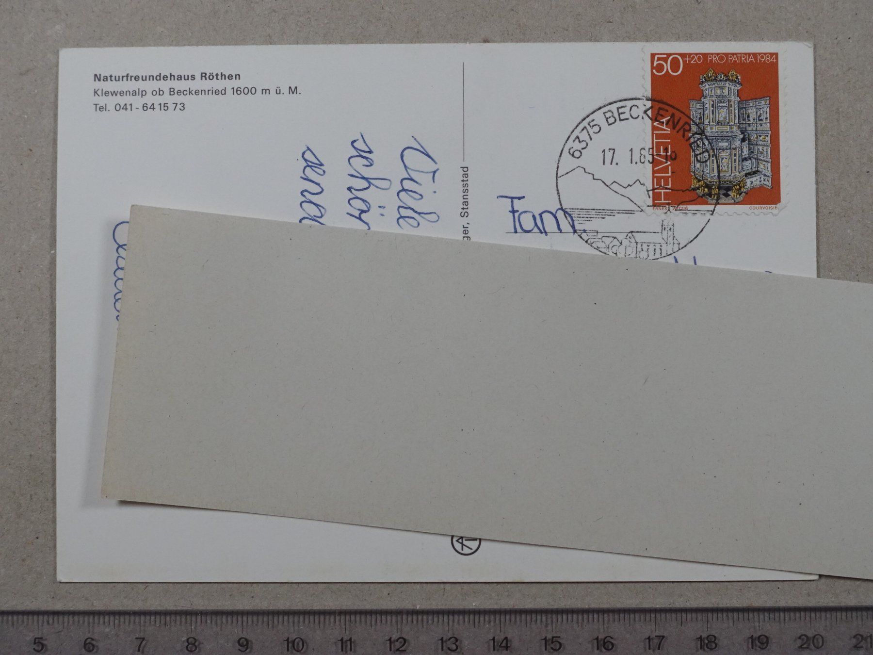 Cartoline postali: Klewenalp, Winter, Ski, 1985 – Usato da Lenzburg venduto da fh1 1