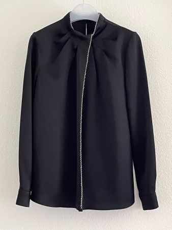 TMBM Damen Bluse aus leichtem glänzenden Stoff - Größe S