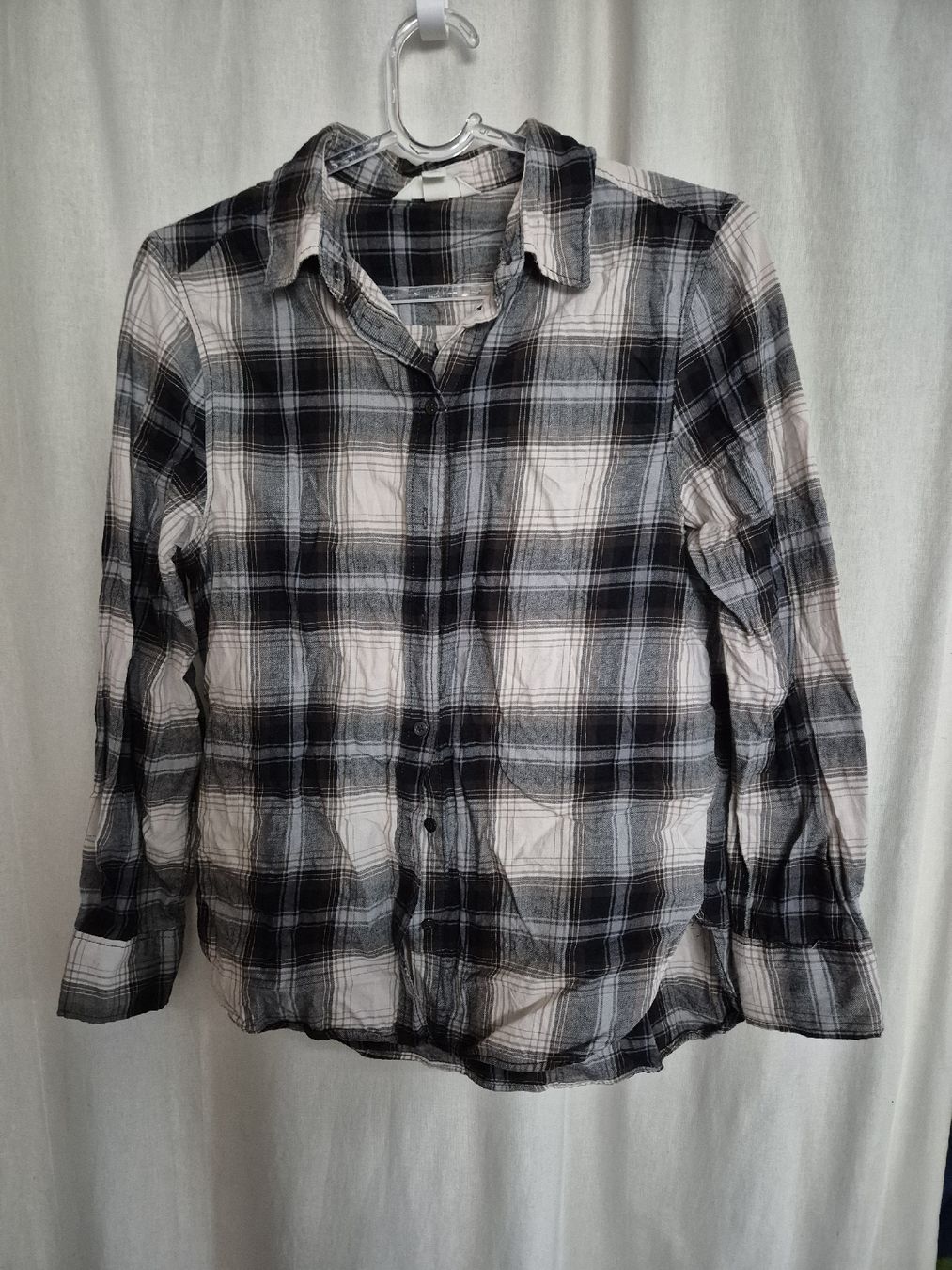 H&M Blusen: Klassisches Hemd mit Karomuster – Gebraucht aus Wichtrach von kne_62tl