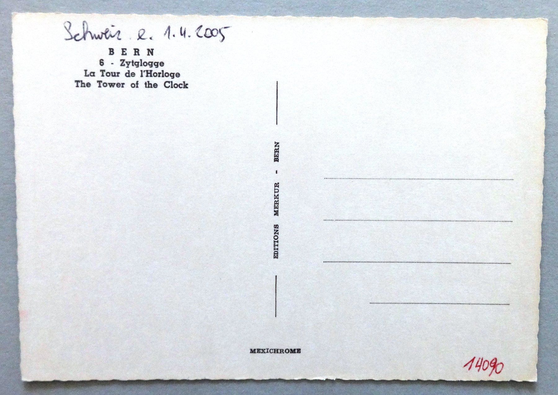 Cartoline postali: Bern, Zytglogge – Usato da Fétigny venduto da Billy2miny 1