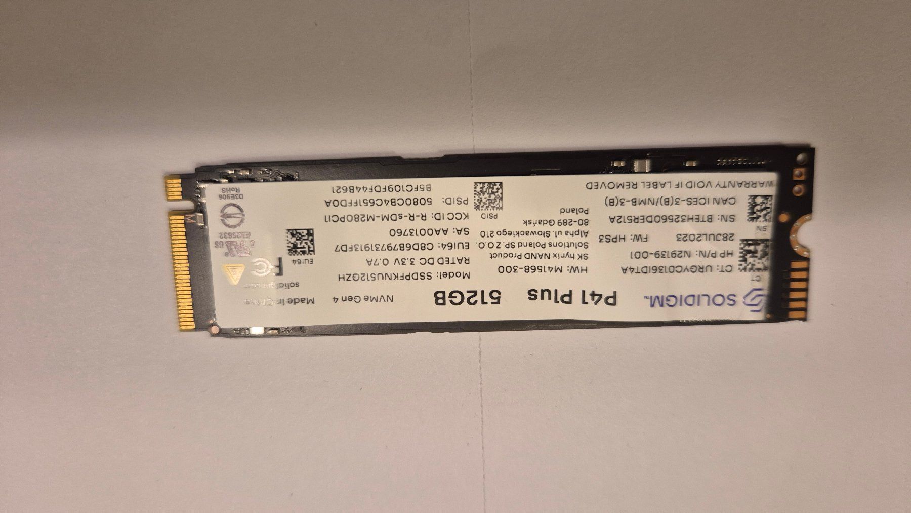 Disques durs: SSD SolidIGM, 500GB, M2, NVMe - Occasion – D'occasion à Tramelan par Fabb 1
