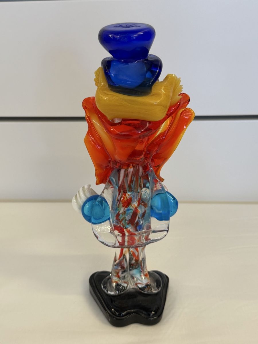 Murano Statuette: Statuette clown en verre multicolore Murano  – Usato da montreux venduto da Always-Good 4