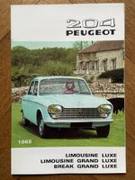 PEUGEOT 204 Limousine & Break Grand Luxe Prospekt 1968 dt.