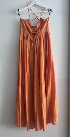 Sommerkleid orange mit Spaghettiträgern guter Zustand