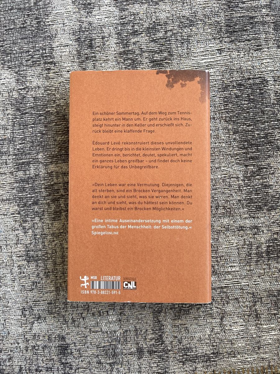 Bücher: Selbstmord von Édouard Levé – Gebraucht aus Kreuzlingen von qos_99wt 1