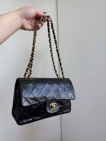 vintage chanel classic double flap 24k gold bag