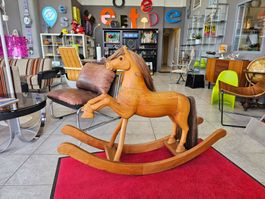 FB 91 Handarbeit Schaukelpferd Rössli Hü Schaukel Massivholz