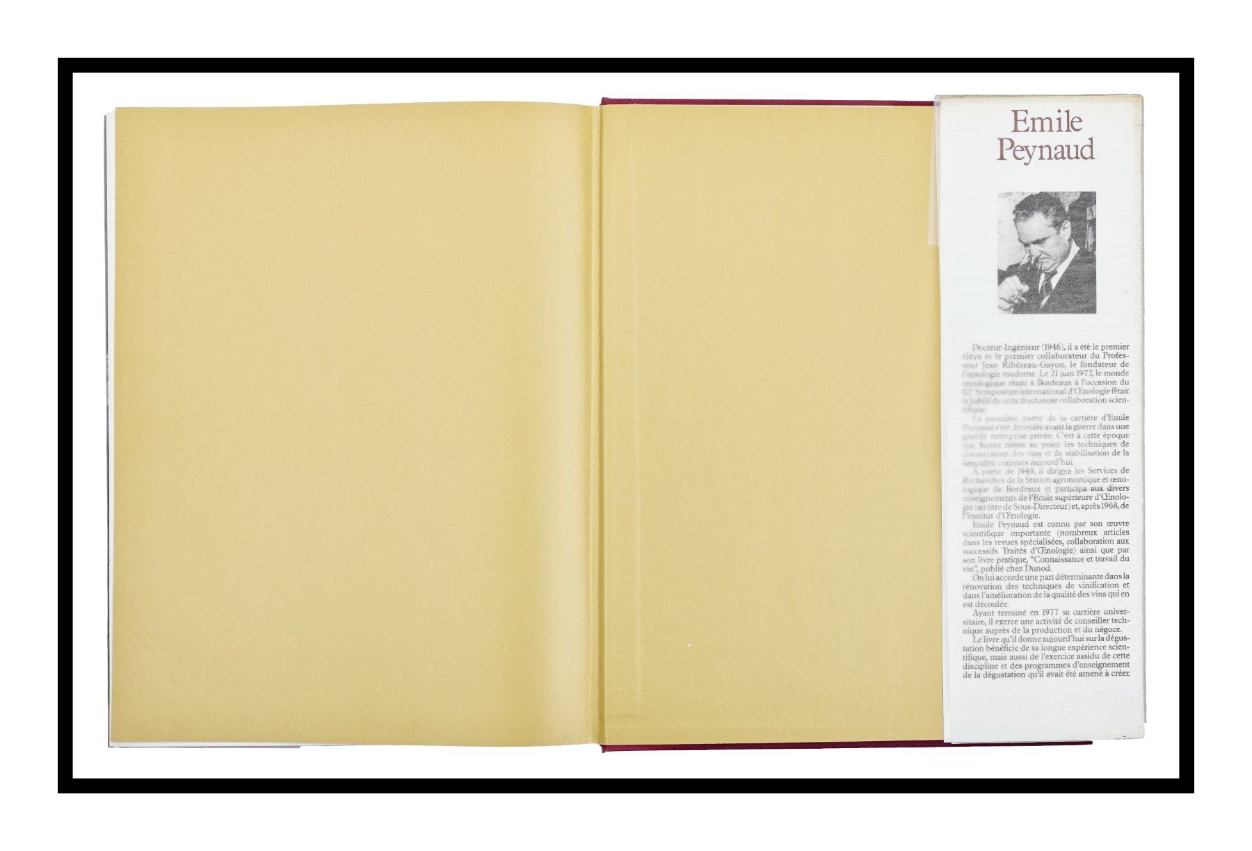 Libri: ÉMILE PEYNAUD "Le Goût du vin" 1re édition 1980 – Usato da Onex venduto da gonsla 5