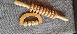 Massageroller Set Holz Massagegerät gebraucht 2 Stück