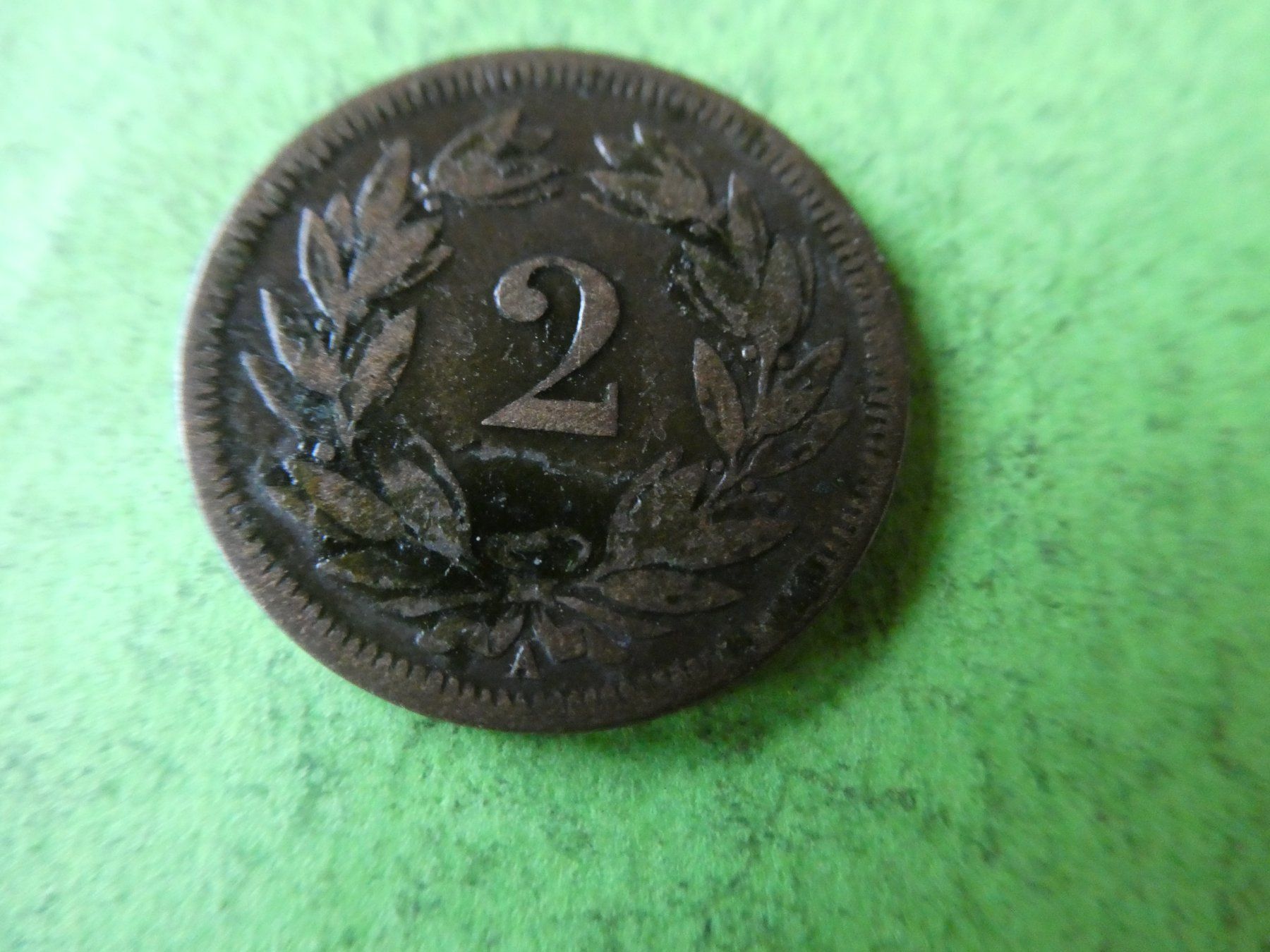 Toutes les monnaies: Schweiz 1851, 2 Rappen – D'occasion à Hinterforst par Rohusri 1