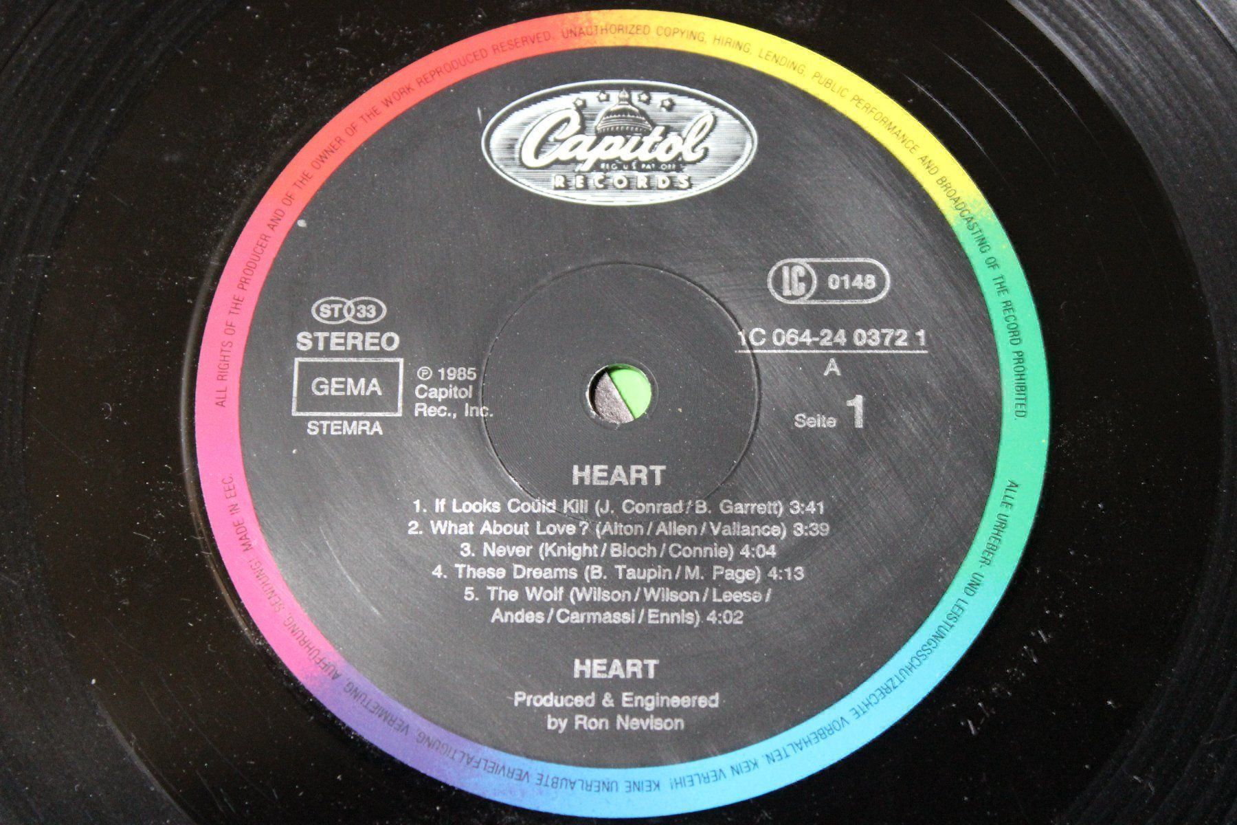Dischi in vinile: HEART - HEART 1985 LP mit "Never" "These dreams" – Usato da Tübach venduto da JamesStone 2
