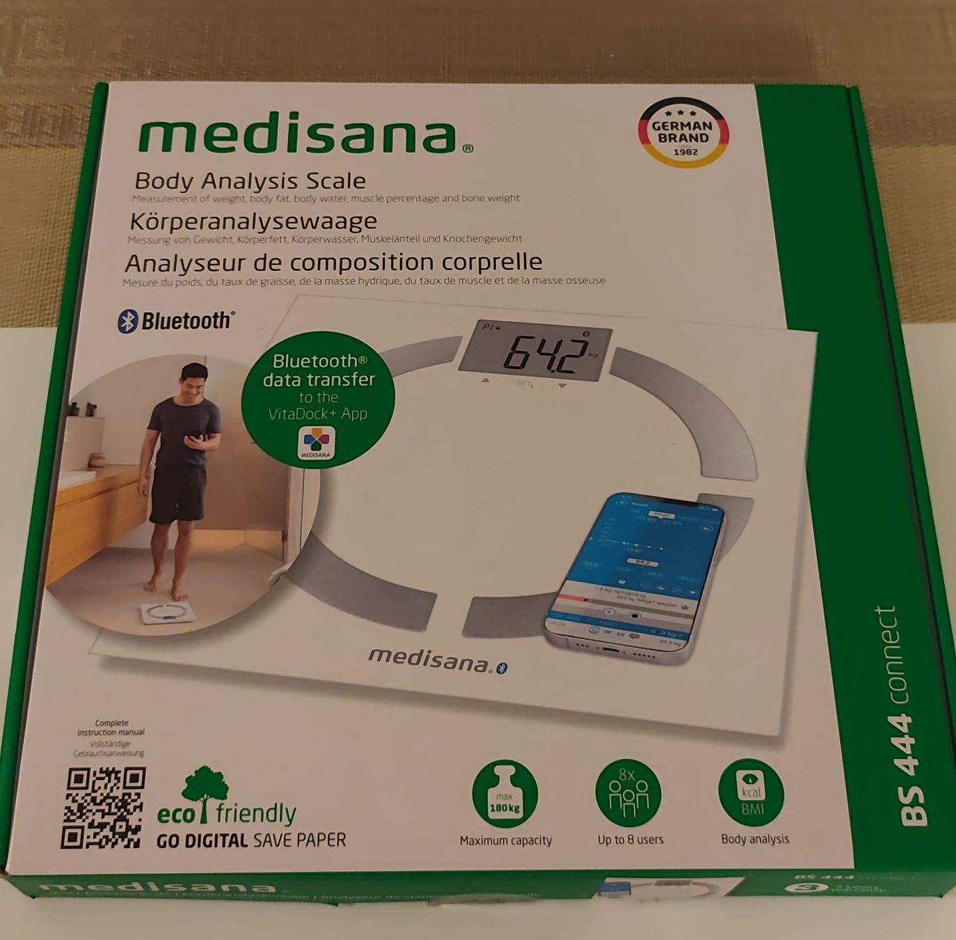 Medisana Bilance pesapersone: Medisana Körperanalysewaage BS 444 connect Bluetooth – Nuovo e nell'imballaggio originale da Gossau SG venduto da ds_5rsc