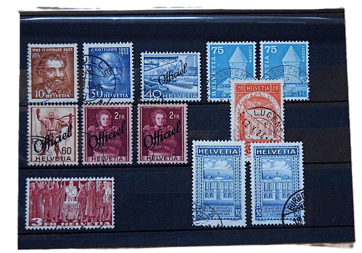 Alle Briefmarken: Ältere Schweizer Briefmarken – Gebraucht aus Grabs von Fadenquarz