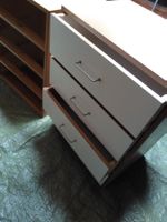 2x Korpus (mit/ohne Fuss) zum Stapeln mit 8x Schubladen