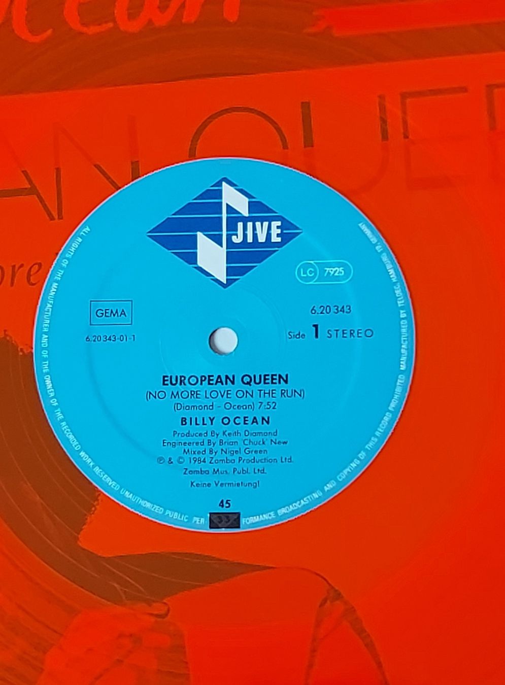 Dischi in vinile: MAXI - BILLY OCEAN - EUROPEAN QUEEN – Usato da Steckborn venduto da Quo7 1
