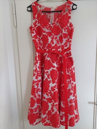 Phase Eight Kleid Rot/Weiss – Gr. 38 – Wie NEU – Vintage Sty