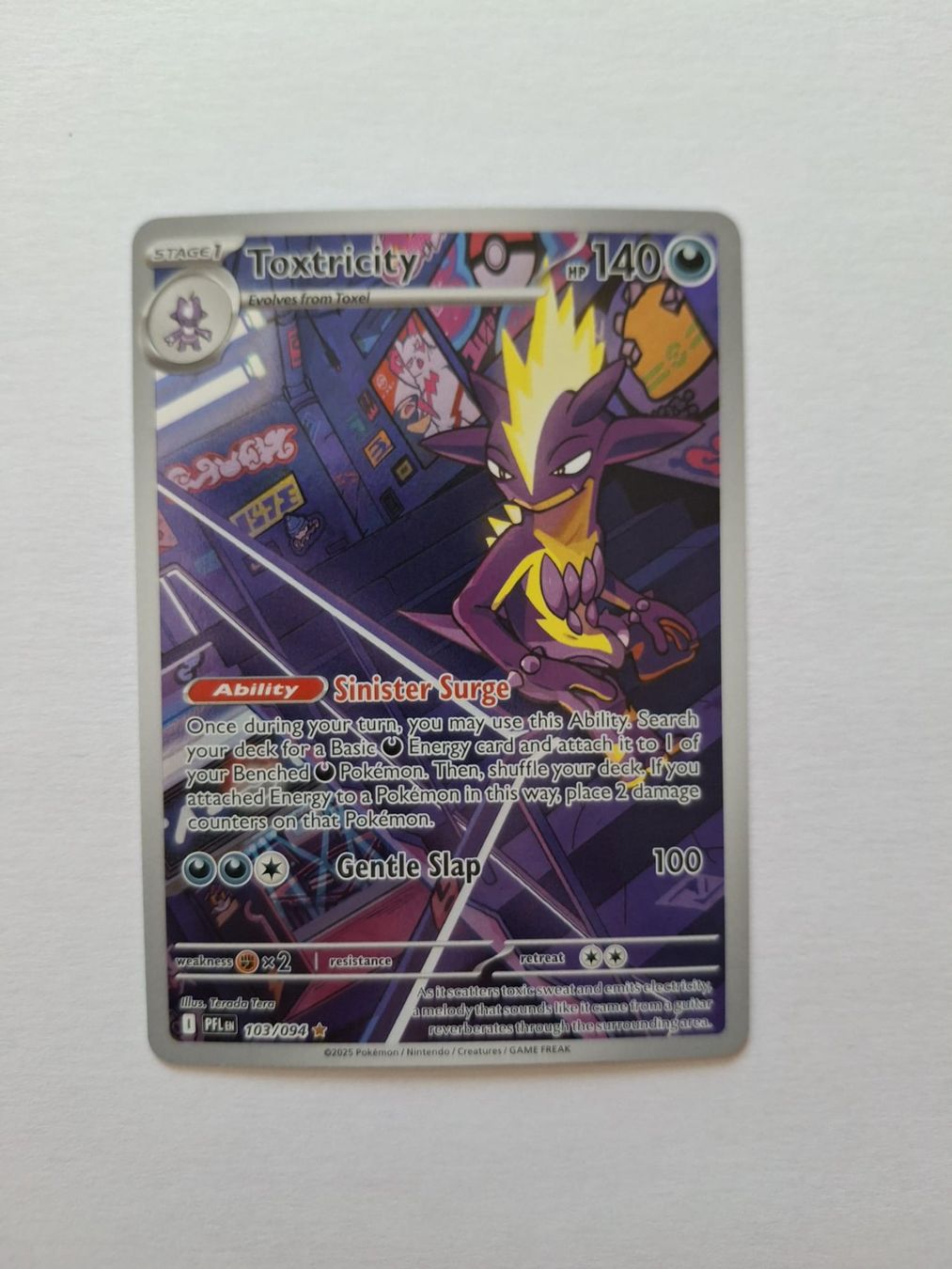 Pokémon Sammelbilder & Trading cards: Pokemon - Toxtricity IR - PFL - 103/094 - EN – Neu (gemäss Beschreibung) aus Trub von PM94