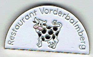 Plaketten & Abzeichen: Restaurant Vorderbalmberg  Kuh – Gebraucht aus Hinterkappelen von Schampus