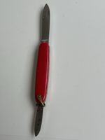 Taschenmesser rot Inox mit zwei Klingen gebraucht(2S4)