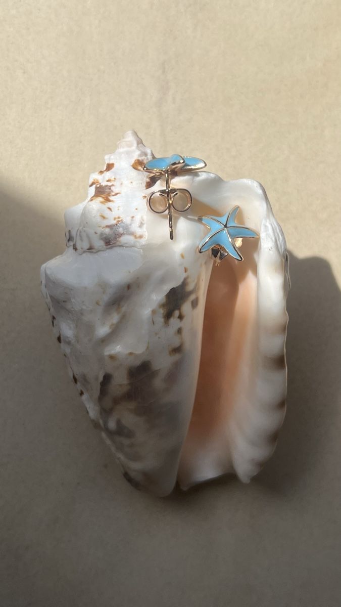 Orecchini pendenti & Orecchini a lobo: Orecchini a stella marina blu argento nuovi – Nuovo e nell'imballaggio originale da Lugano venduto da yul_fhg2 7