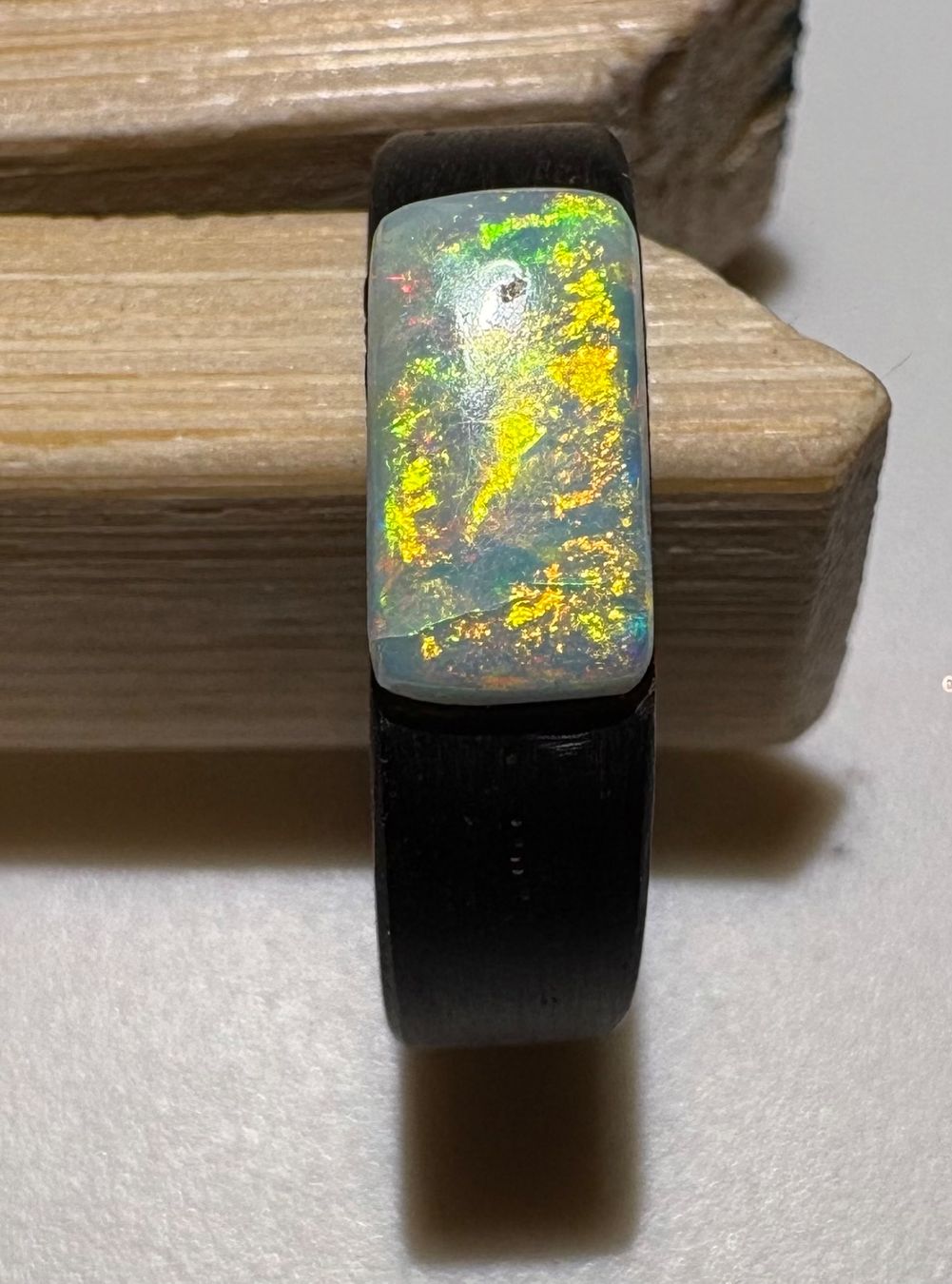 Anelli: Opal Ring Mooreiche, Gr.52, Coober Peedy Australien – Nuovo (secondo la descrizione) da Wilen b. Wil venduto da Tschirio 1